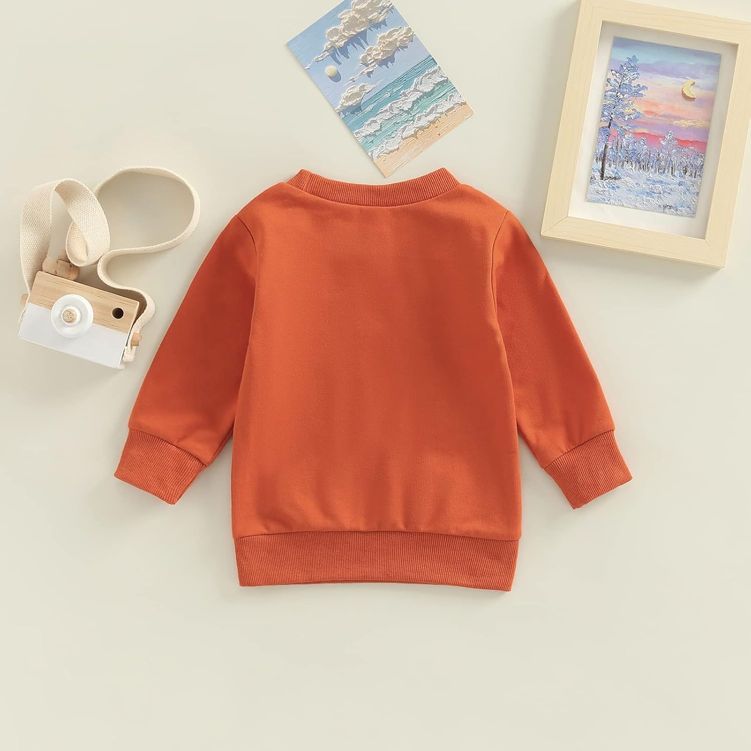 Baby Halloween Girl Clothes Pumpkin & Flower Print Sweatshirt Long Sleeve Crewneck Tops Pants Fall Winter Outfit