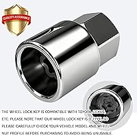 Vista 3 de Herramienta de extracción de tuerca de bloqueo de rueda para Toyota Lexus Tacoma Senna, llave de enchufe de tuercas de seguridad, antirrobo en D