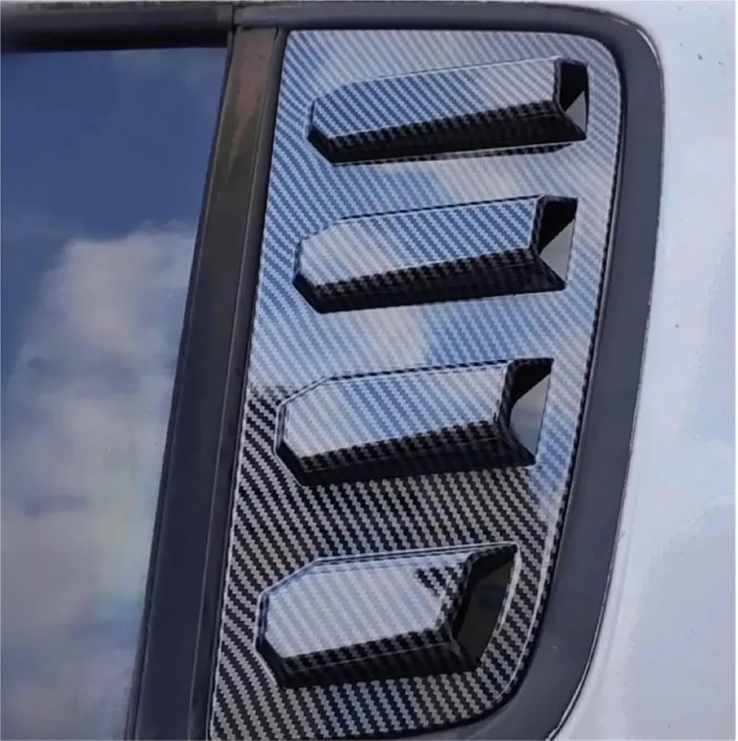 DYXN Compatible with Suzuki Swift 2005-2010 Car Rear Louver Window Side Shutter Cover Trim Sticker Vent Scoop Auto Parts