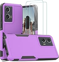 Vista 13 de Jeylly para Moto G Stylus 5G 2021 Funda con [2 Pack] Protector de Pantalla de Vidrio Templado, Protección Grado Militar Anti-Arañazos, Funda