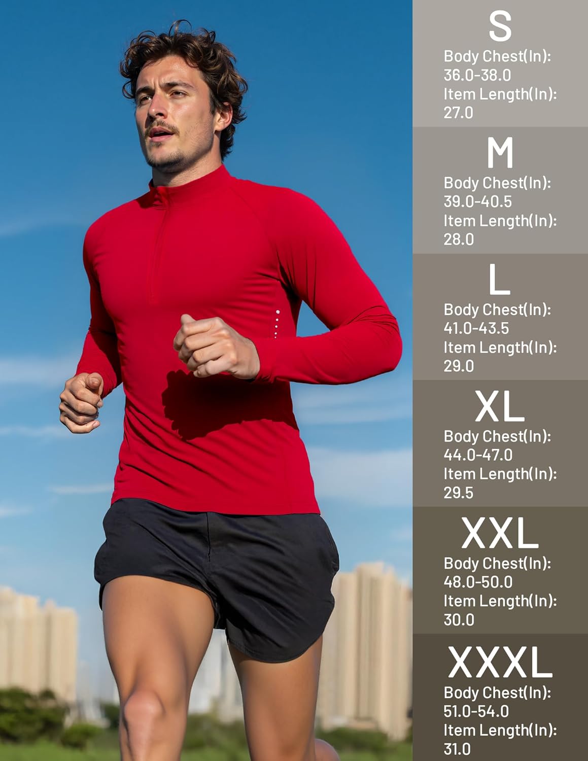 MIER Dry Fit Quarter Zip Pullover for Men, Long Sleeve 1/4 Zip Lightweight Golf Athletic Fishing Shirts (Sun Protection) - Image 6