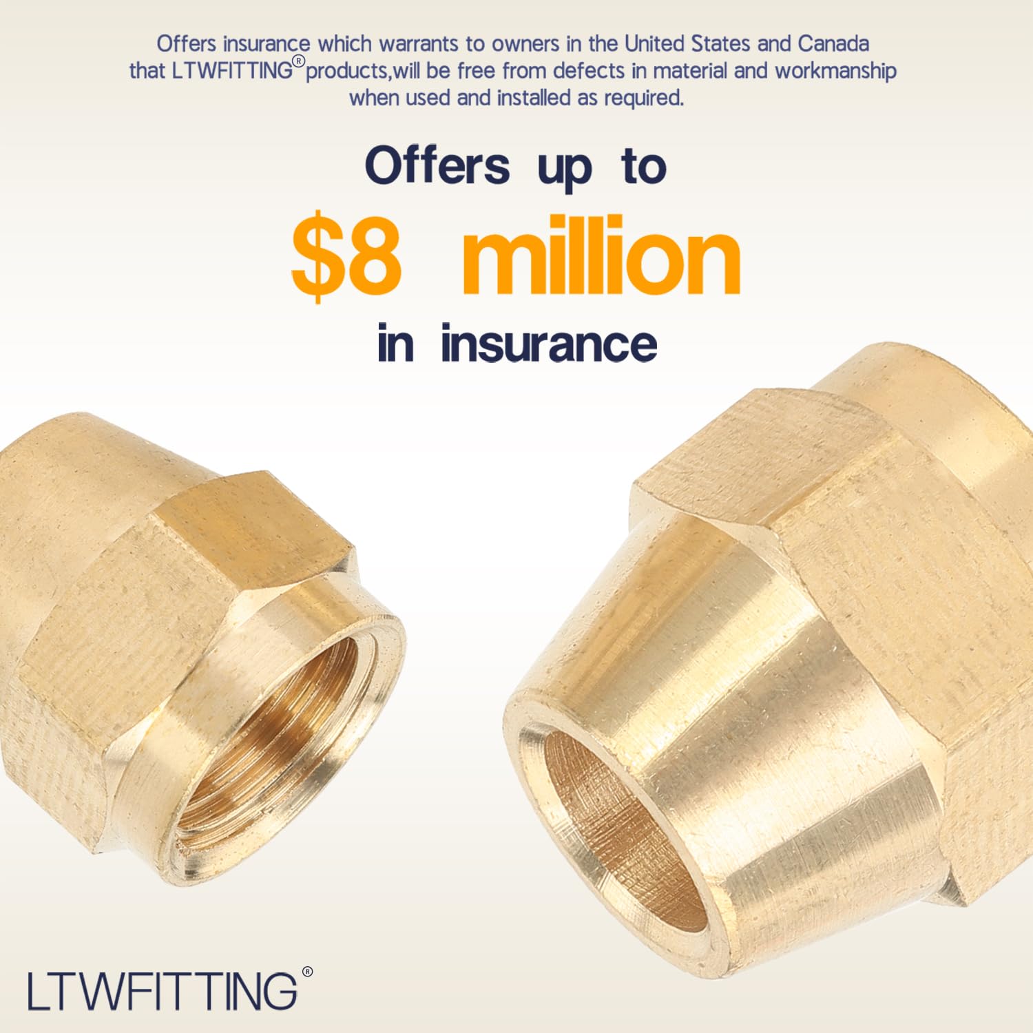 Amazon.co.jp: ノーブランド品 ブラス フレアナット 短い 5/16