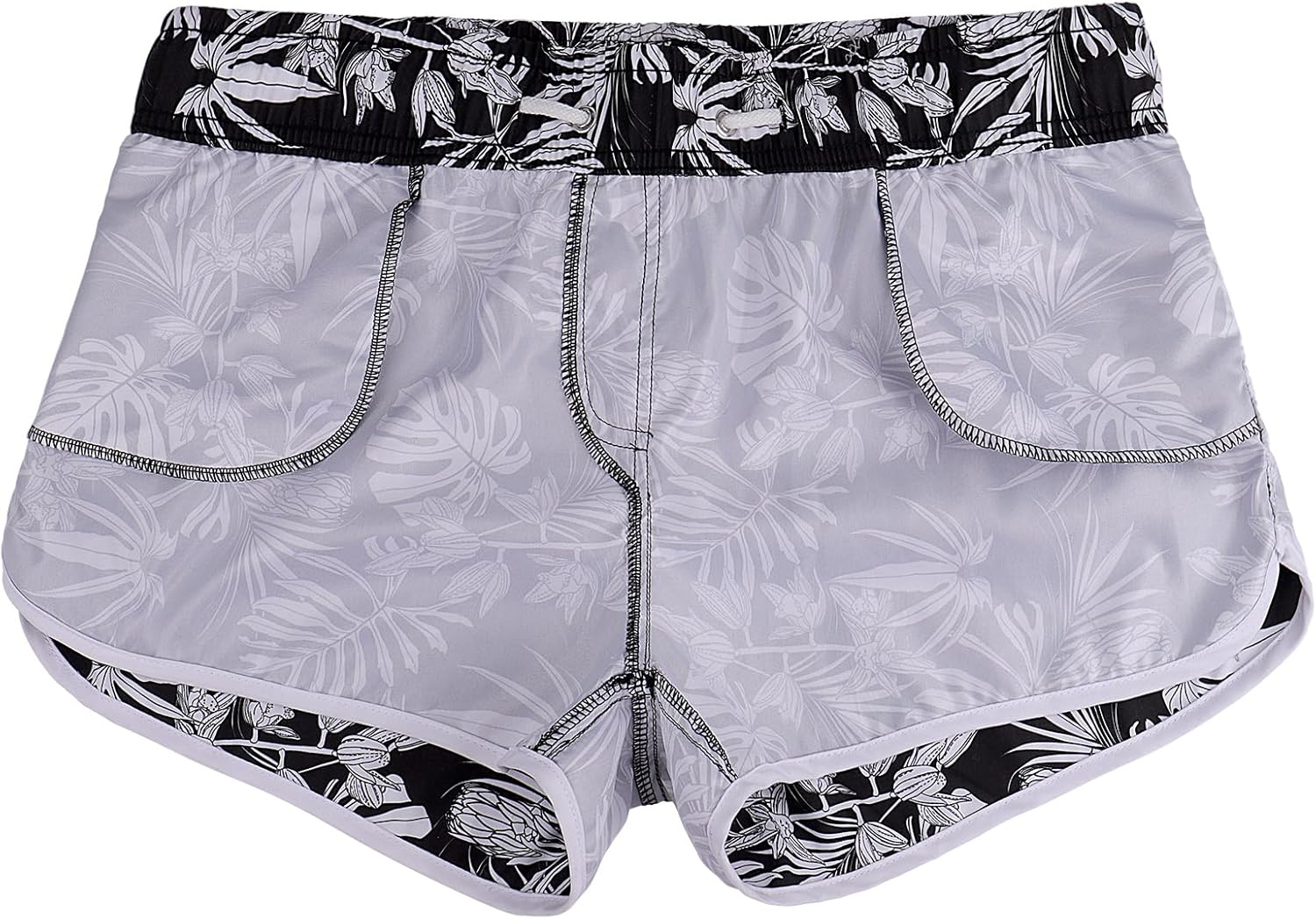 ESTAMICO Women Board Shorts with Liner Quick Dry UPF 50+ Drawstring Floral Print Swim Trunk with Pockets - Image 6