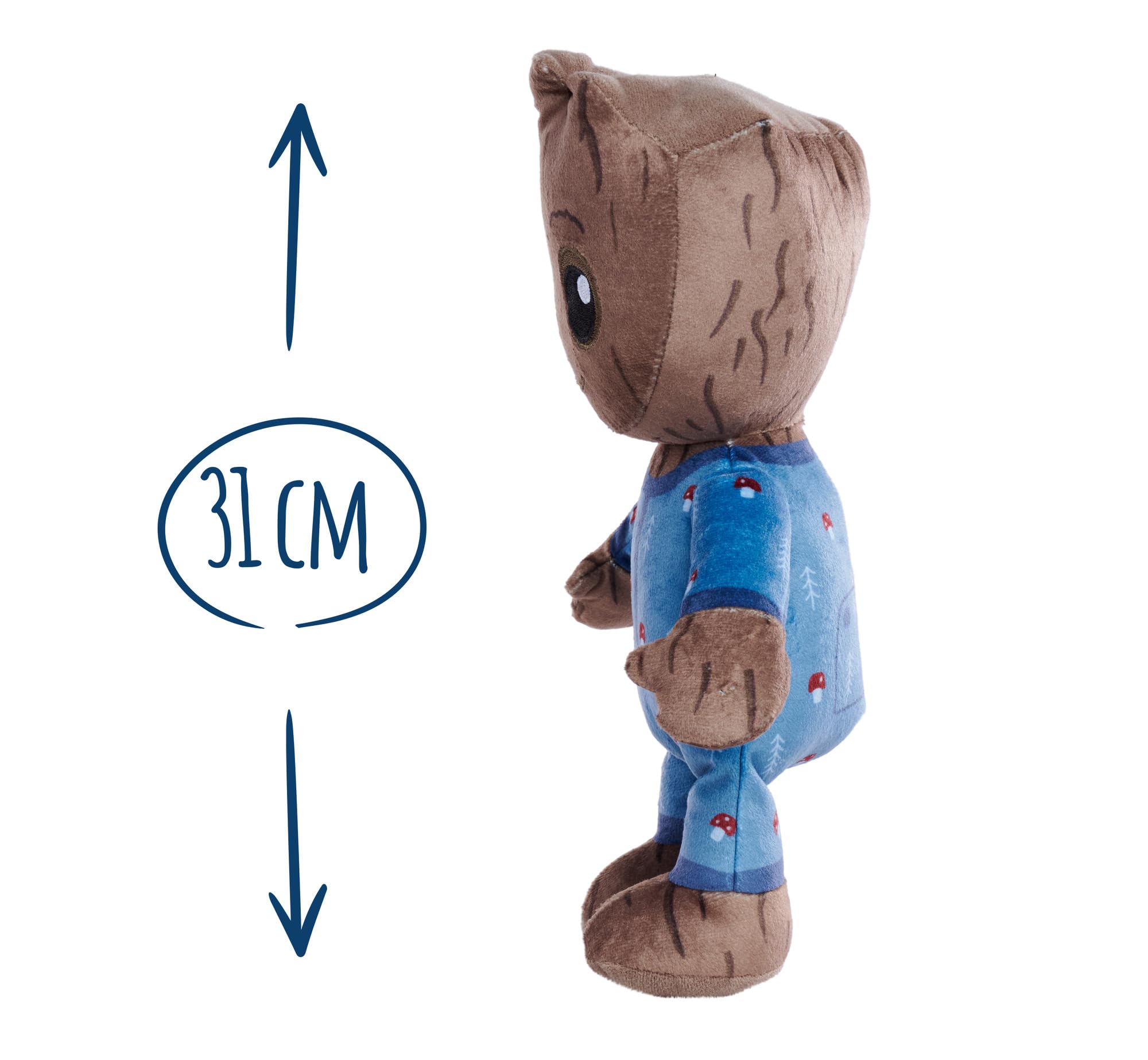Disney Marvel Groot in Pyjamas, 31 cm, Plush Toy from the First Months of Life, Blue - Image 2