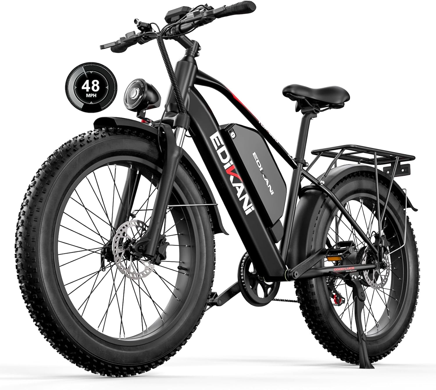 E Bikes for Adults Electric,51 MPH/48 MPH Fast Ebike Peak 5000W/3000W 32AH 52V 130 Miles Max, Dual Motor Electric Bike Fat Tire E Bike for Men, 26" Electric Bicycle for Snow Off-Road, Hydraulic Brakes