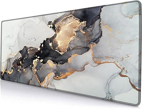 Alfombrilla de mouse grande para juegos, alfombrilla de mouse extendida con bordes cosidos, base de goma antideslizante, alfombrilla para teclado de