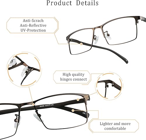 Miniatura 2 de LifeArt Lentes de bloqueo de luz azul, antifatiga ocular, anteojos de lectura para computadora, anteojos de TV para mujeres y hombres, antirreflejos