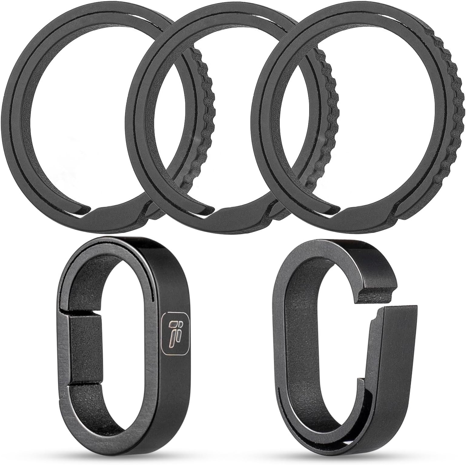 FEGVE Titanium Mini Key Chain Rings Small Quick Release Connecting Keychain for Home Keys Organization