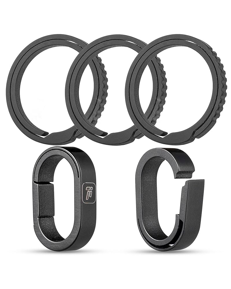 FEGVE Titanium Key Chain Rings for Home Car Keys