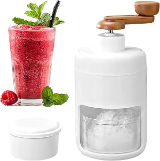 Manual Ice Shaver, Manual Shaved Ice Maker Machine, Premium Manual Shaved Ice Maker for Home with Hand Crank, Premium Portable Ice Crusher and Shaved Ice Machine with Free Ice Cube Trays