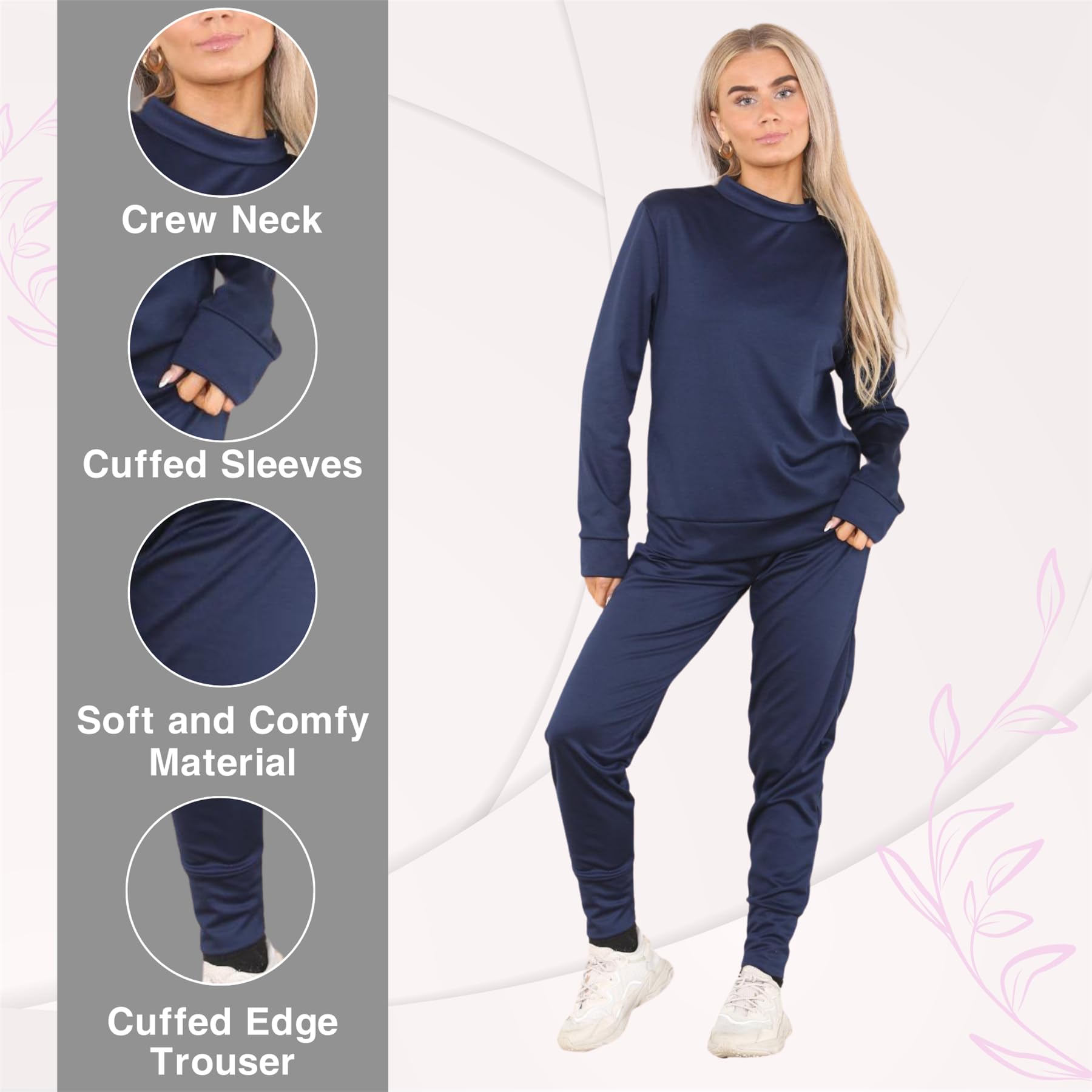 Tuta da jogging da donna, tinta unita, 2 pezzi Marina Militare 44-46