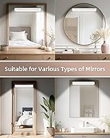Vista 7 de EZVALO Paquete de 1 luz inalámbrica de maquillaje, luces de tocador para espejo, luz de espejo de baño, recargable, 3 modos de color, atenuación