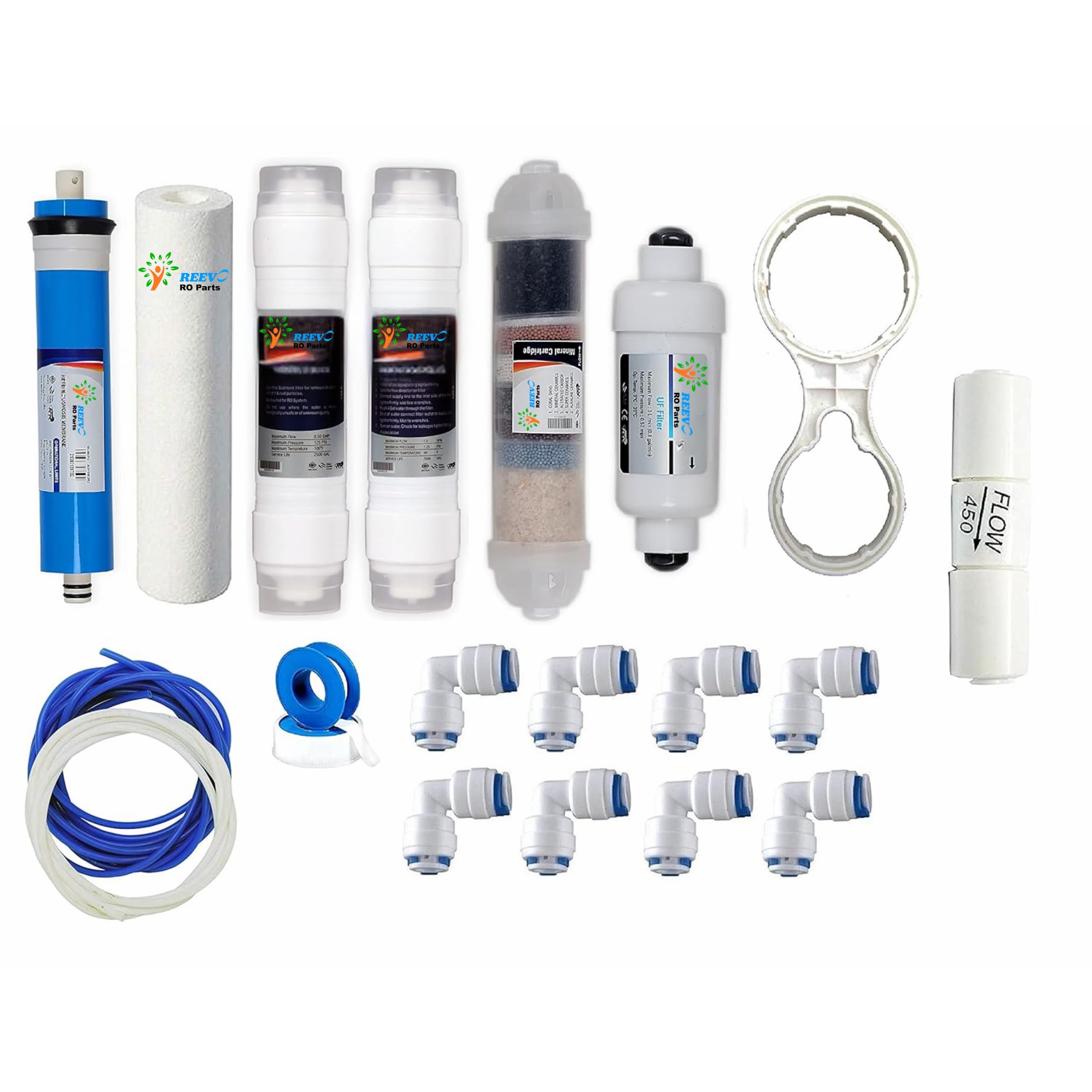 Complete 80 GPD RO Water Purifier Service Kit – Universal RO Filter Set | Compatible with All RO + UV + UF Water Purifiers | High-Efficiency Filtration | Easy to Installation-image-29