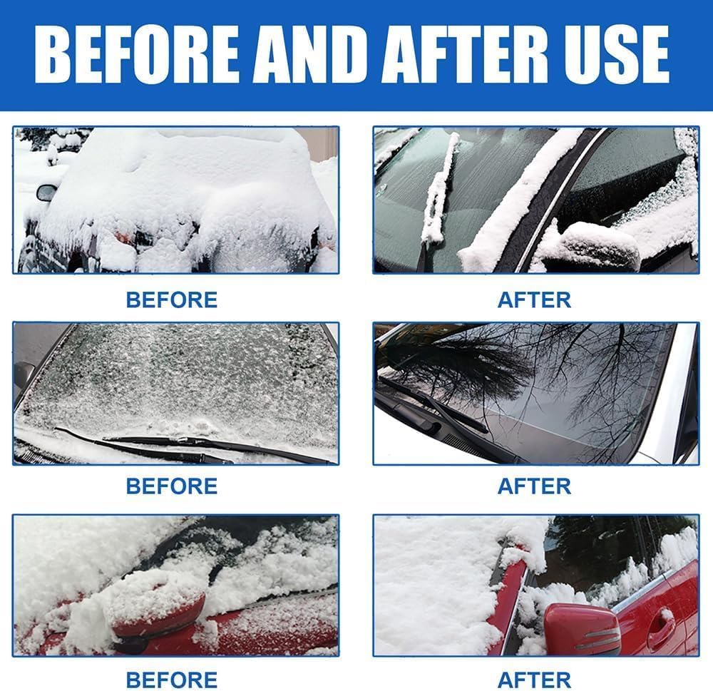 Car Windshield Snow Melting Coating Spray,Deicer Spray for Car Windshield,Multi-Purpose Car Window Remover Snows Spray,Quickly Snow Melting for All Cars (3pcs)