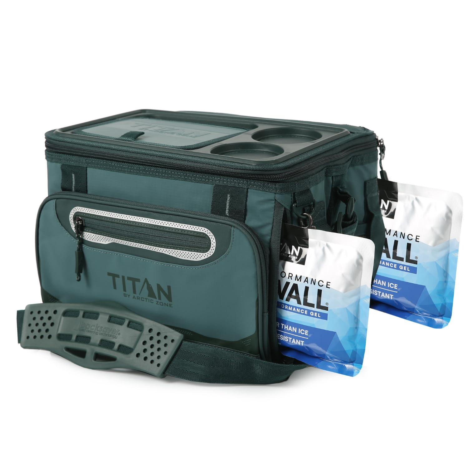 Collapsible Cooler with Ice Pack & Bottle Opener, Insulated Bag with Shoulder Strap & Lea…