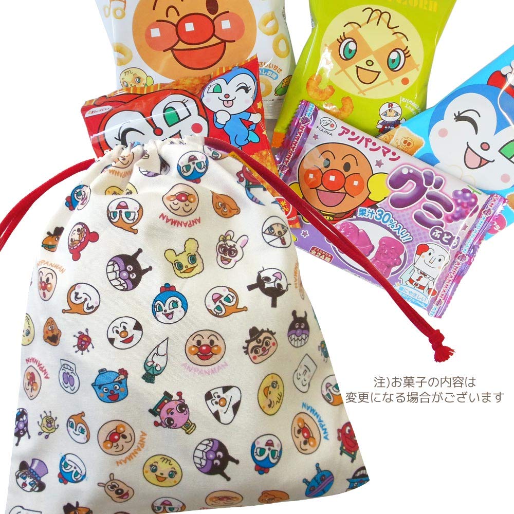 Amazon Co Jp Gift アンパンマン お着替え巾着 オールスター 赤 お菓子 詰め合わせセット 駄菓子 スナック ノベリティ 遠足 クリスマス イベント キャラクター Bag バッグ 収納 ギフト プレゼント ホーム キッチン
