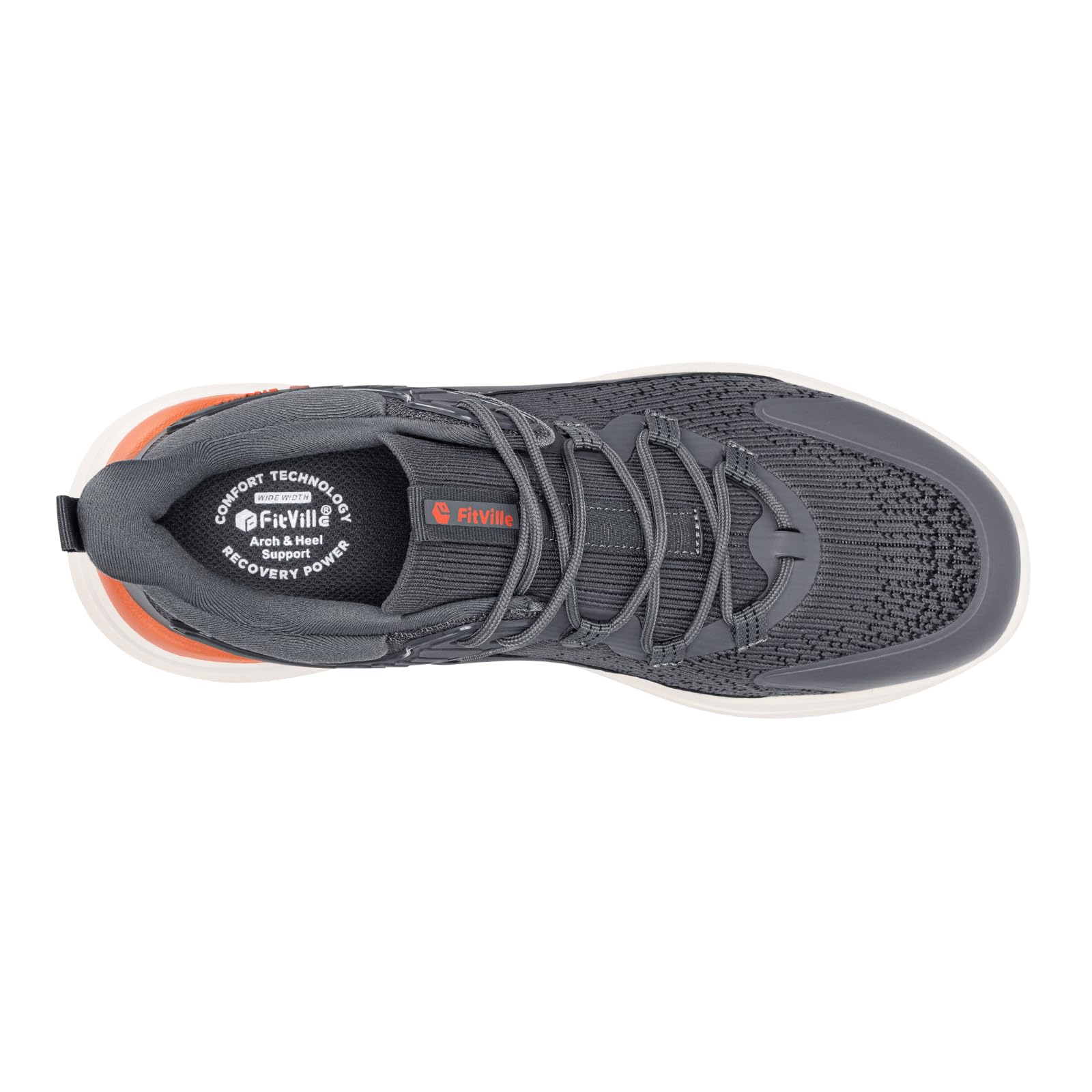 FitVille Herren Schuhe Slip On Walkingschuhe V1 Schiefergrau 44.5 EU X-Weit