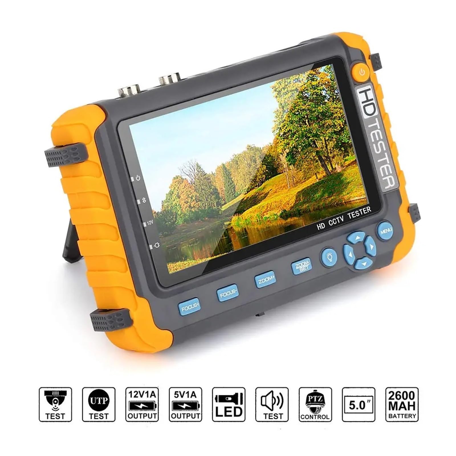 Tester per telecamere IP, 5 Pollici IV8W CCTV Tester 8MP AHD TVI CVI CCTV Tester A Macchina Fotografica Mini Monitor Video Telecamere Tester AHD CVBS Monitor Poe Tester Strumenti Corpo piccolo, portat