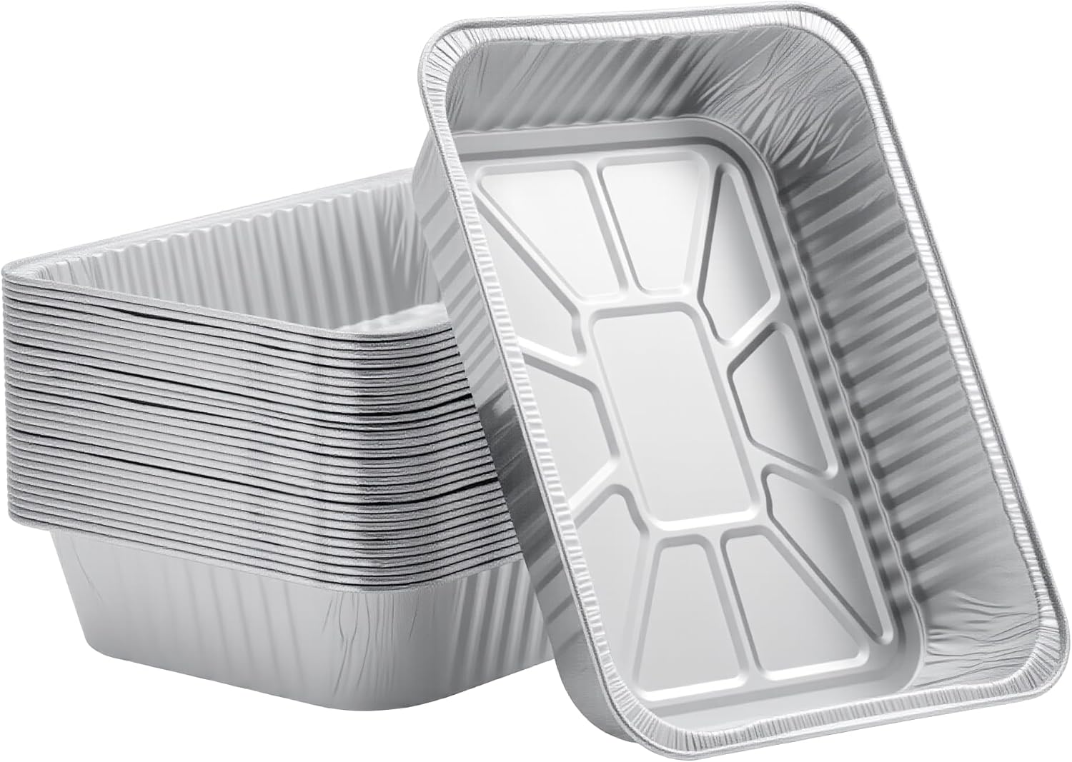 Disposable Aluminum Foil Pan, Family Size Baking Container, Deep Rectangular,9×13 Half Size,Tin Pans for Roasting,Catering,Picnic or Holiday needs (30 Pack)