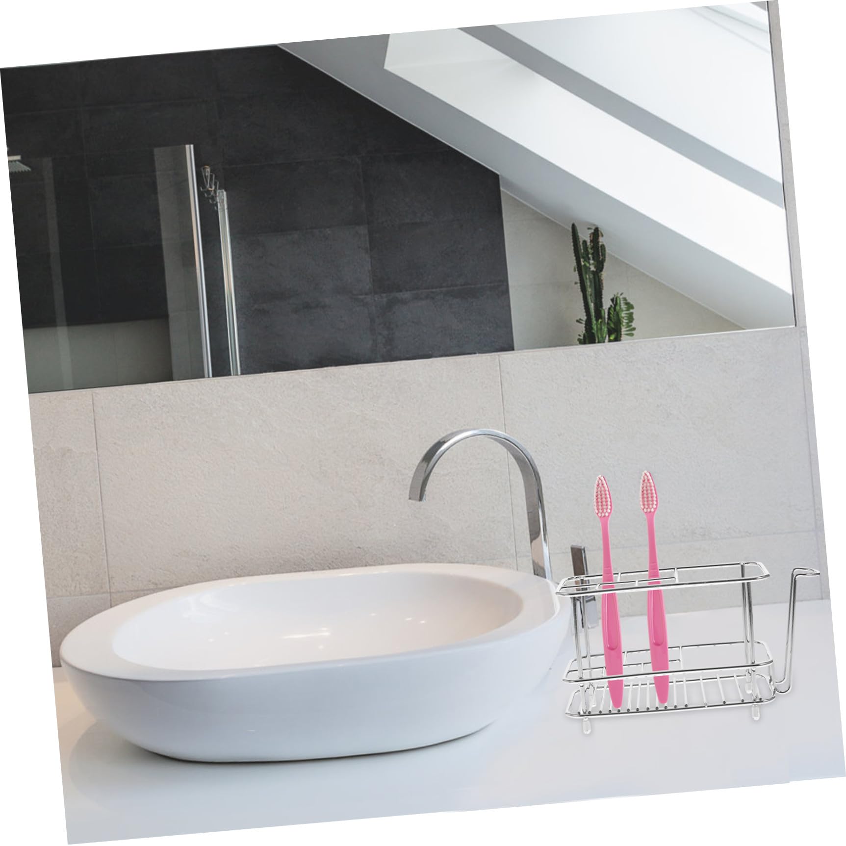 ULTECHNOVO Portaspazzolino Da Denti In Acciaio Inox 304 3 Pezzi Porta Dentifricio Organizer Per Accessori Da Bagno Argento Per Wc E Cucina