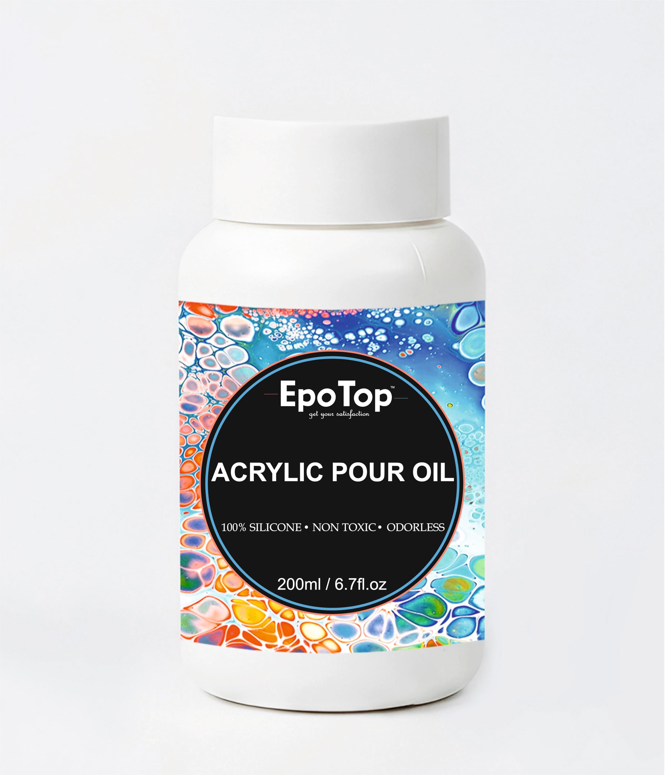 Silicone Pouring Oil - 200ml For Acrylic Paint | Medium Compatible with Painting Acrylic or Watercolour - Acrylic Pour Paint, Dramatic Visual Painting & Cell Creation Activator |-image-9