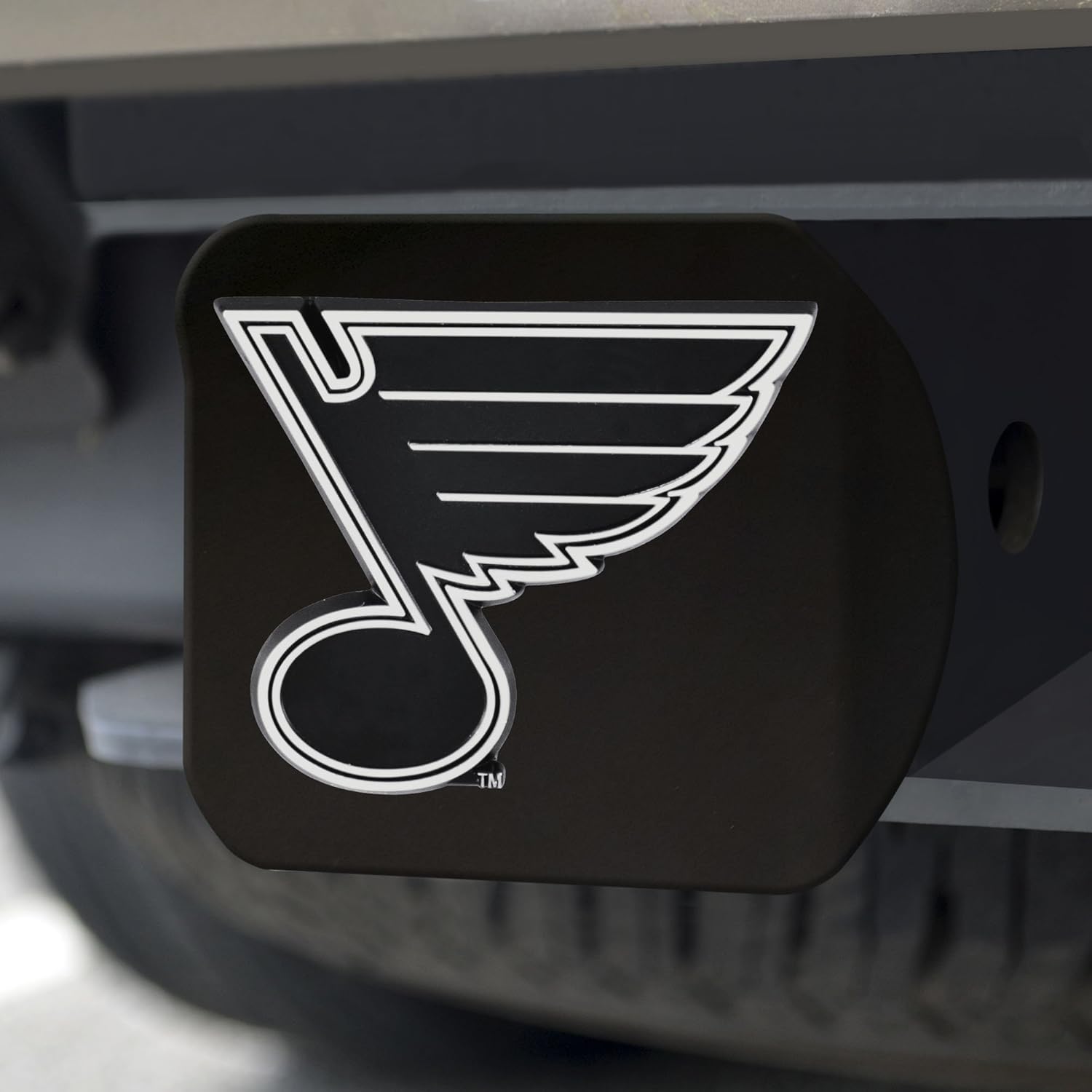 FANMATS 21009 St. Louis Blues Black Metal Hitch Cover with Metal Chrome 3D Emblem
