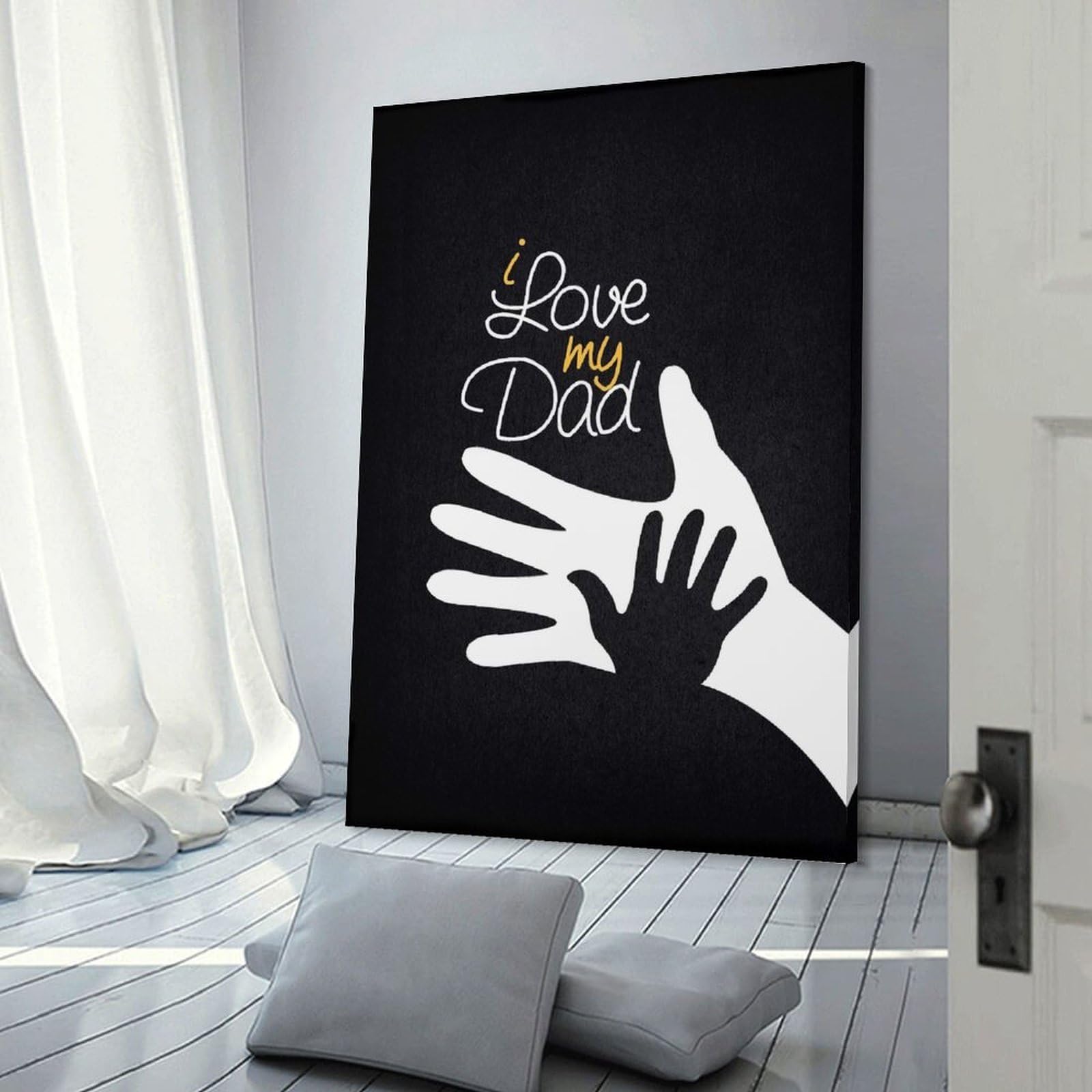 Junmoney Room Decor Wall Art Dad Family Quotes, 08x12inch(20x30cm), for Living Room, Lounge Or Sitting Room, Canvas Styling for A Polished Room Look
