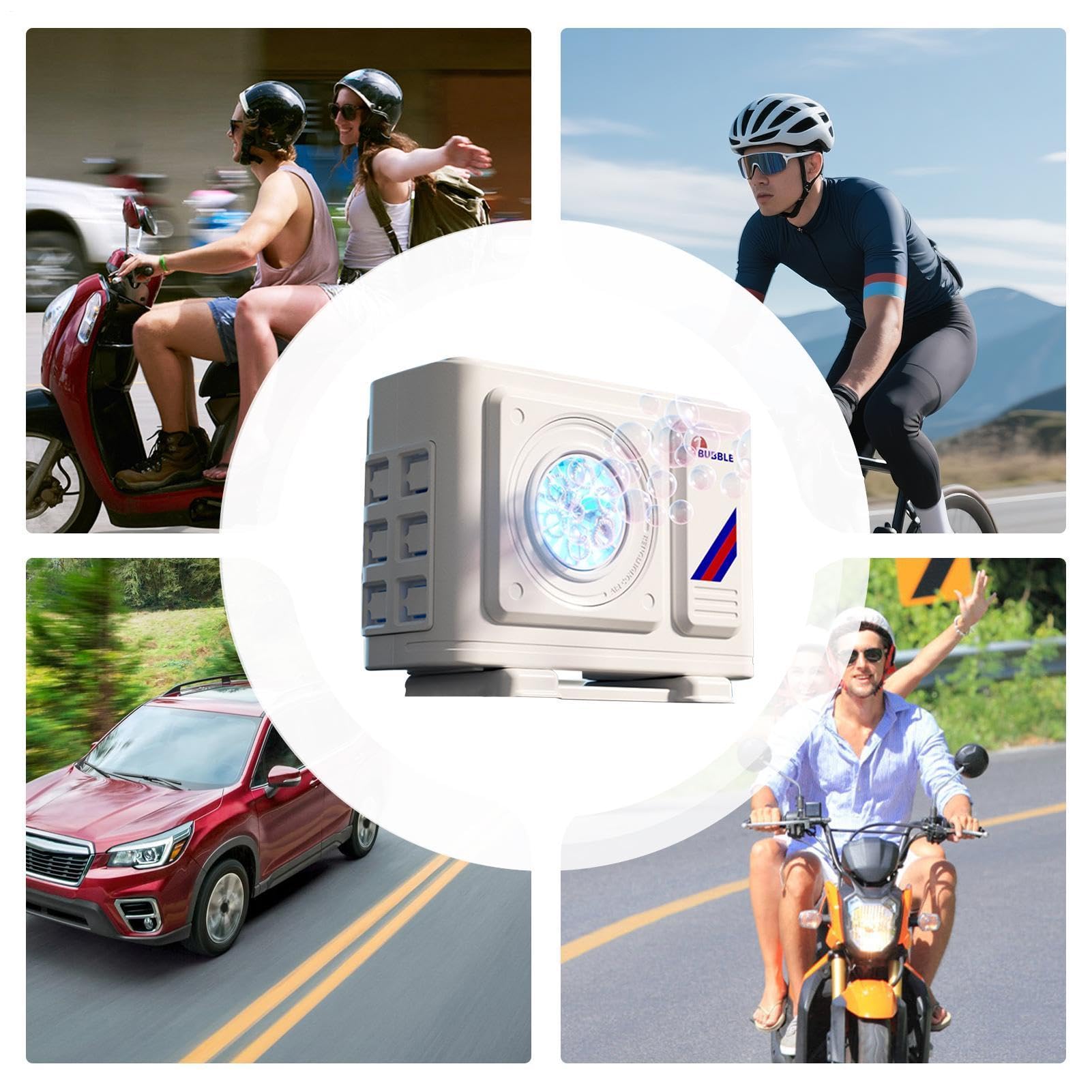 Macchina Bolla bicicletta Giocattolo Auto Unità Esterna Clim con LED