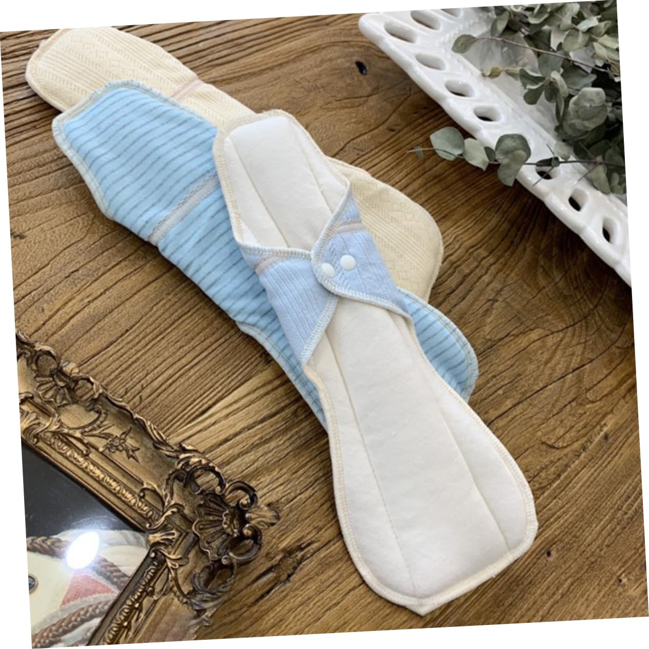Anneome 3 Compresas Menstruales Reutilizables De Algodón De 29 Cm Cómodas Lavables Transpirables Y A Prueba De Fugas Para Mujeres.