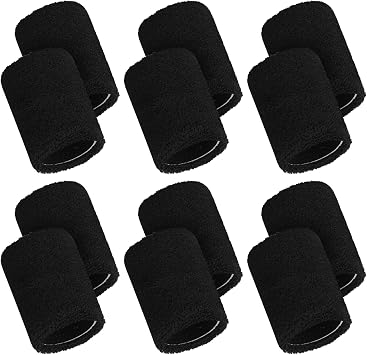 12 Pcs Sports Wristbands Sports Absorbent Wristband Wrist Athletic Sweat Bands