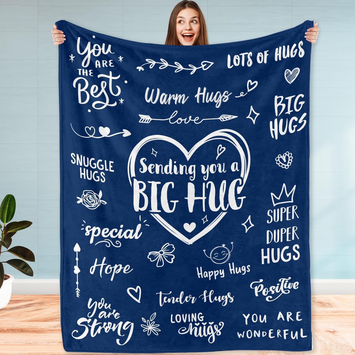 Fastpeace Sending Big Hugs Blanket, Birthday Gifts for