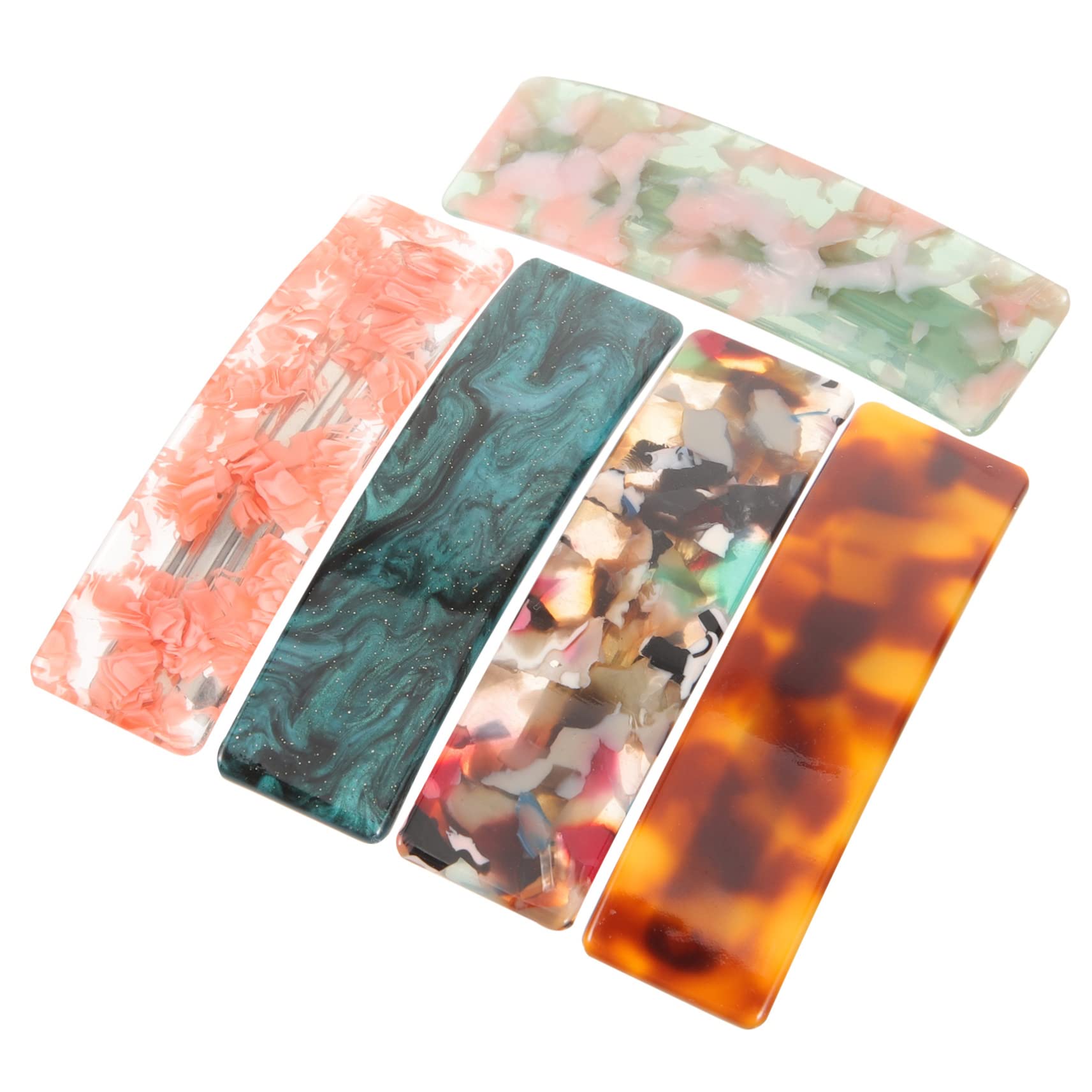 FRCOLOR 25 Piezas pasadores de pelo para mujeres de pelo grueso pasadores de pelo francés pinzas para el cabello rectangulares hair clips horquillas moño Pinzas para el cabello metálicas
