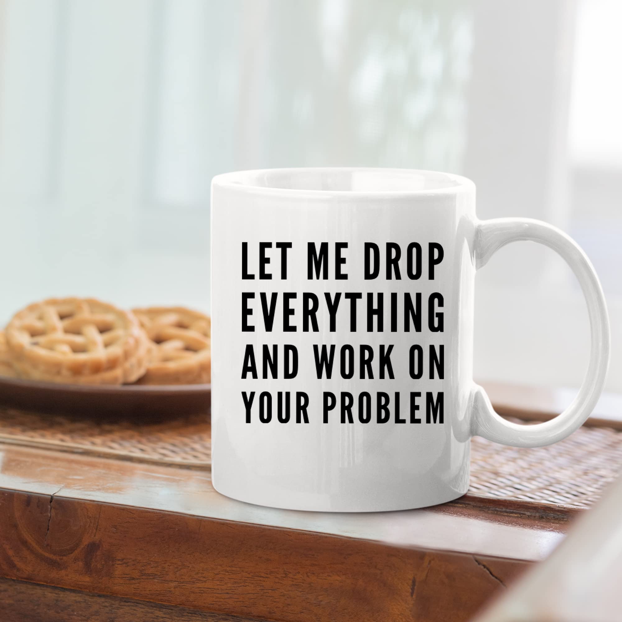 Tasse à Café Humoristique En Céramique Avec Inscription « Let Me Drop