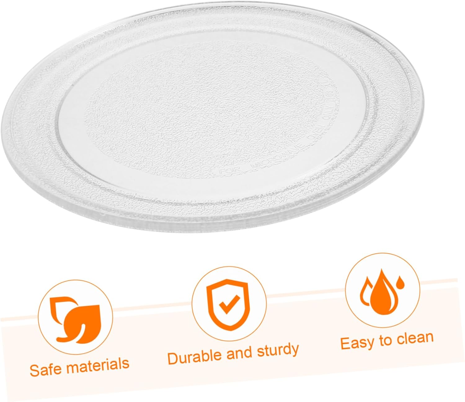 Microwave Turntable Plate Glass Dish for Oven Easy Install Turntable Tray Support