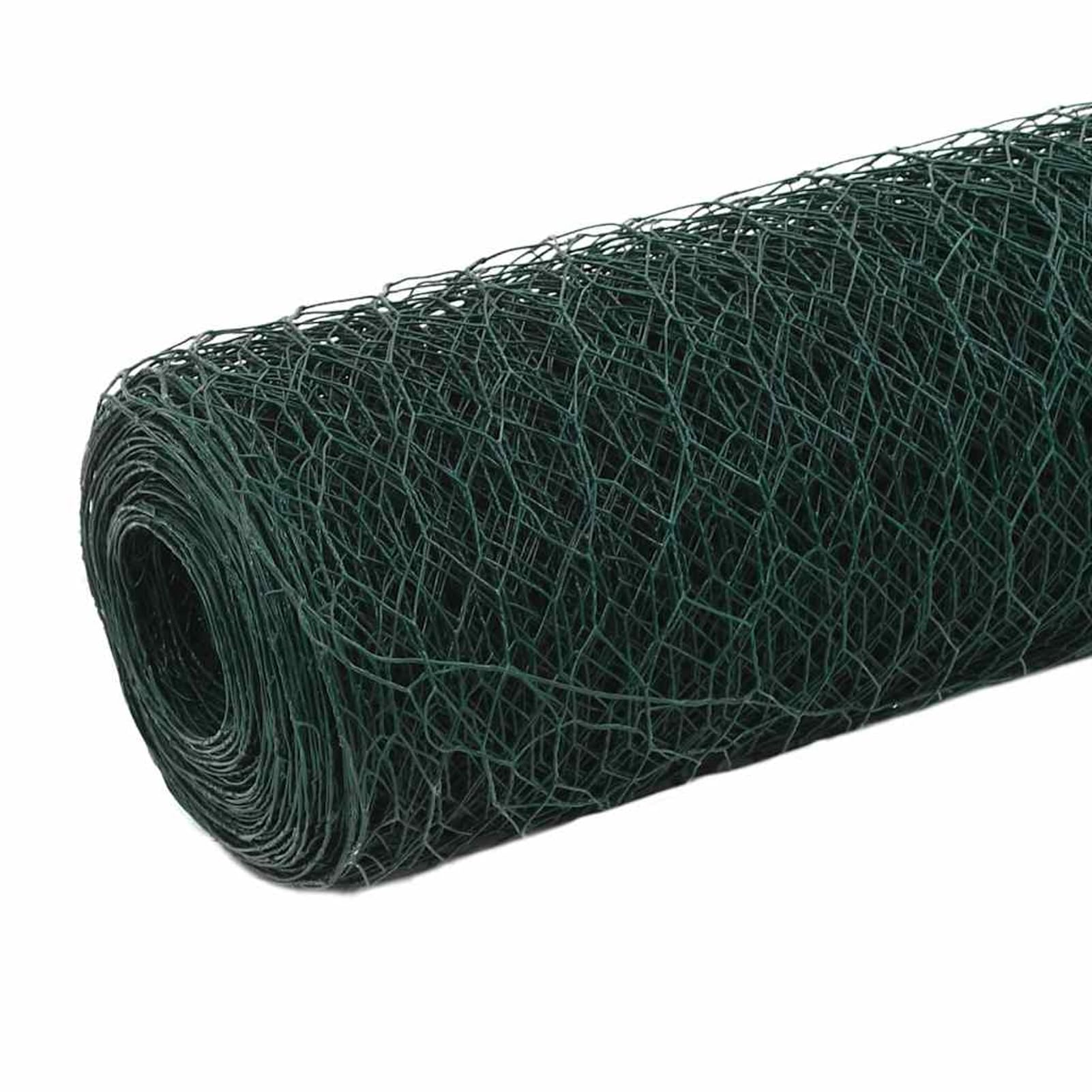 Ogrodzenie druciane PVC 25 x 1,5 m zielone | Wytrzymały, odporny na warunki atmosferyczne, idealny do wybiegu dla zwierząt i ogrodu