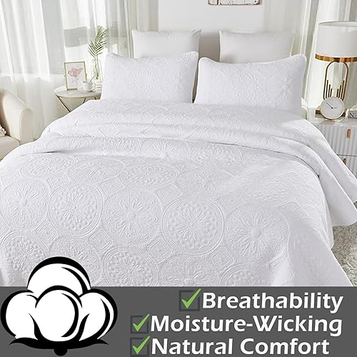 Miniatura 2 de Brandream Juego de ropa de cama de medallón de lujo, tamaño King, juego de edredón de algodón para casa de campo, juego de colcha tamaño Queen de