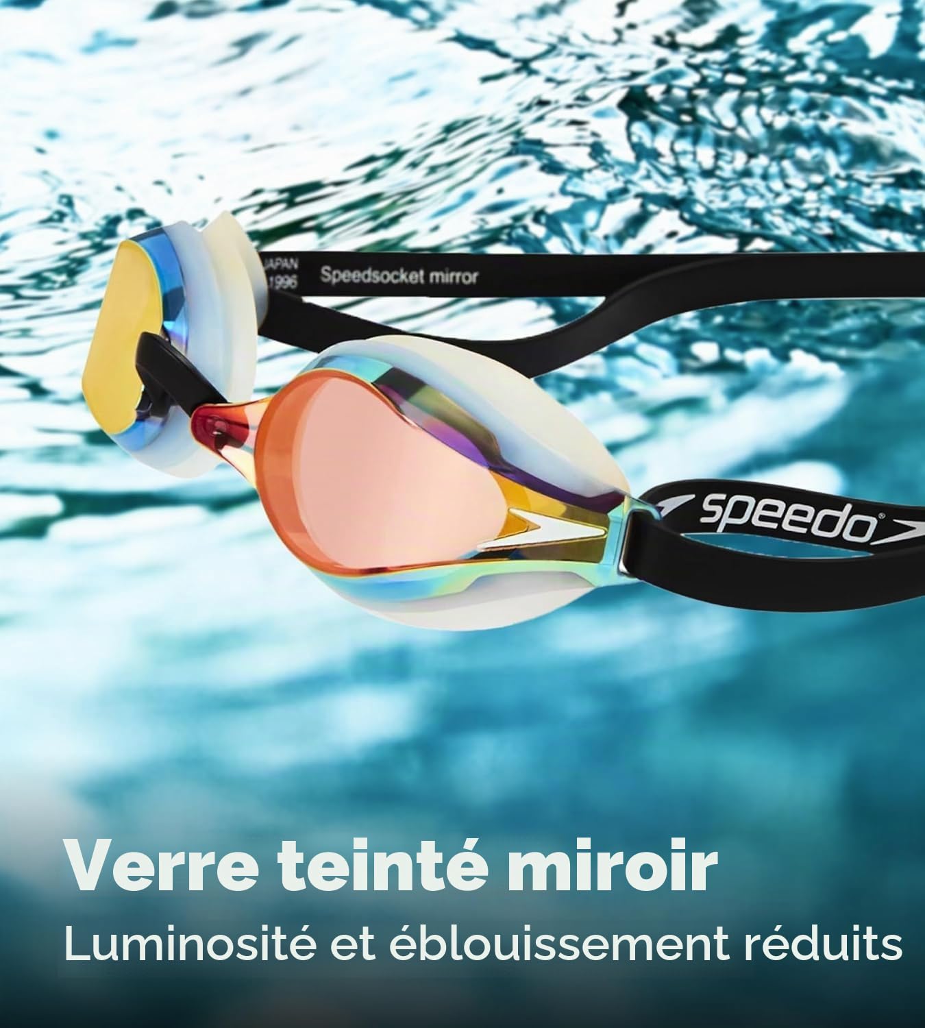 Speedo Unisex Fastskin Speedsocket 2 Swimming Goggles, Competitive Racing Goggles, Anti-Fog, Anti-Leak