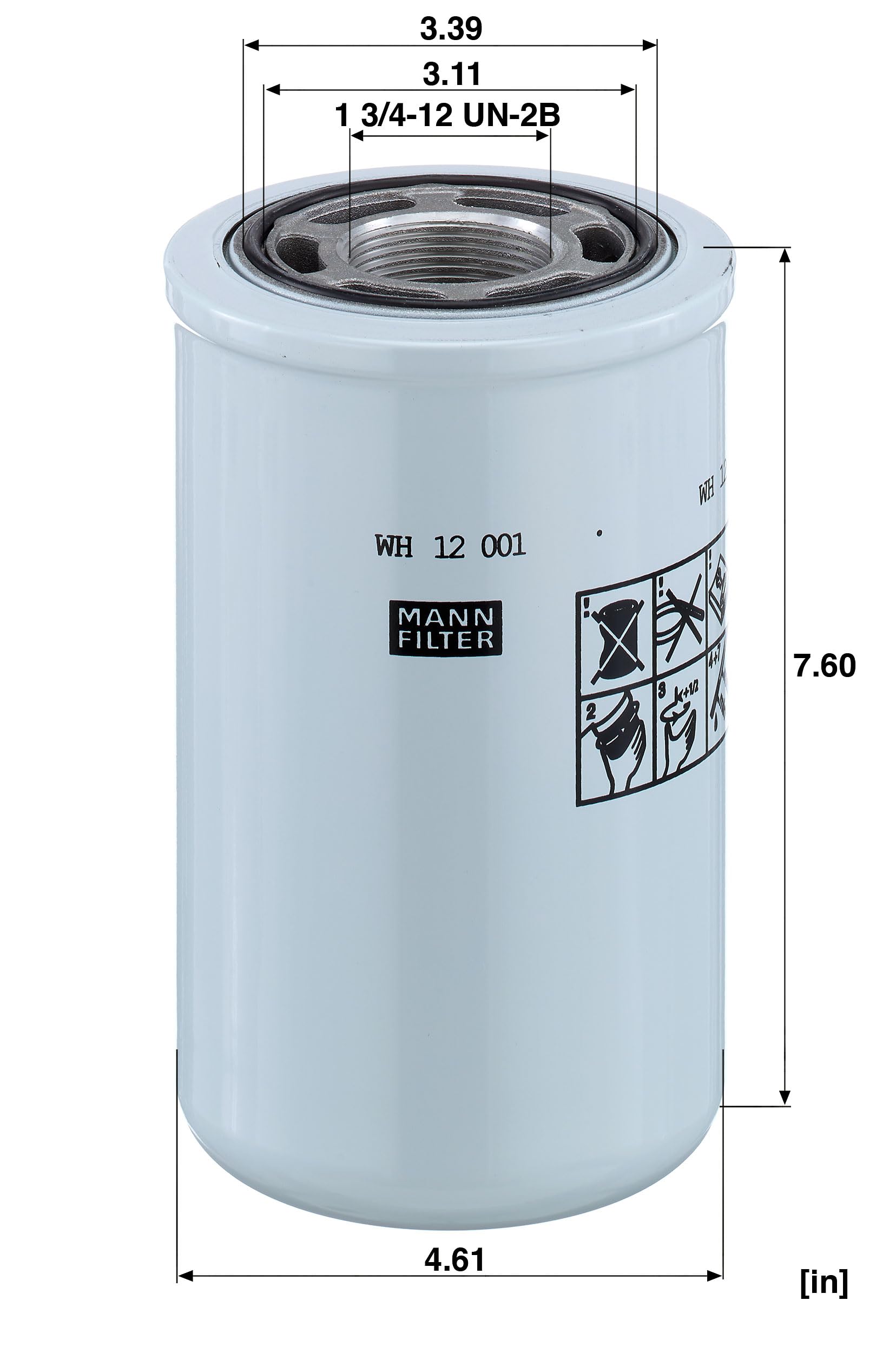 MANN-FILTER WH 12 001 Hydraulika - MASZYNY BUDOWLANE