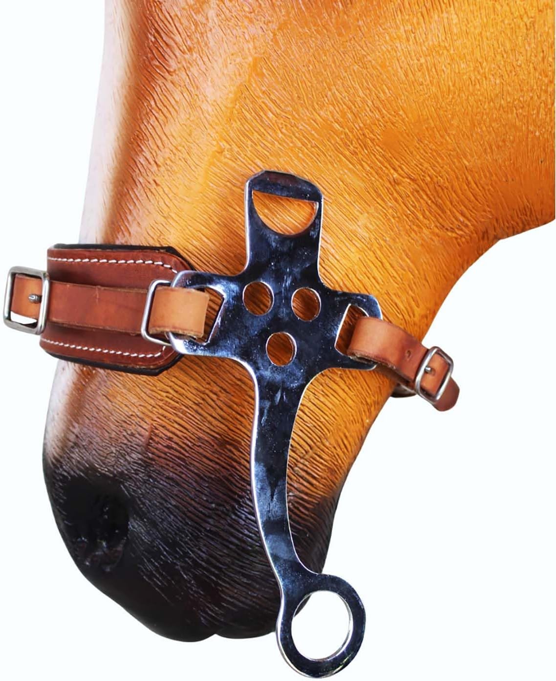Horse Western English Leather Bitless Hackamore 7" Shank Adjustable Nose 35153