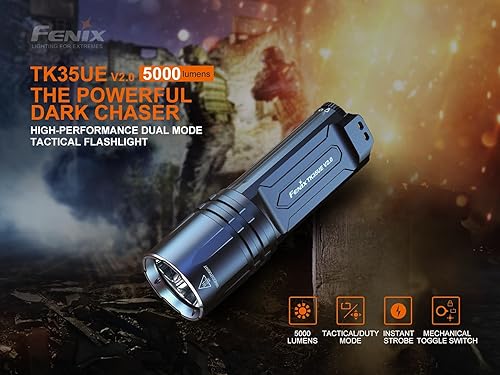 Miniatura 5 de Fenix TK35UE V2.0 (TK35UEV2) Linterna táctica de 5000 lúmenes con baterías y un conjunto de cargador USB LumenTac
