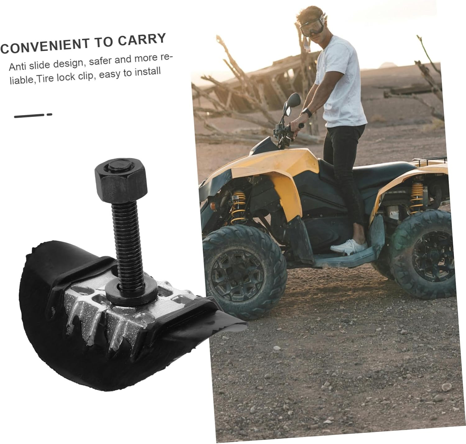 Motorcycle Wheel Rim Lock Lightweight Tire Clamp for Dirt Bikes Motorcycles Effortless Installation with Durable Construction Portable Wheel Locking for Riders