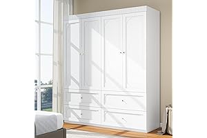 Bedroom Armoire Wardrobe Closet with 4 Drawers