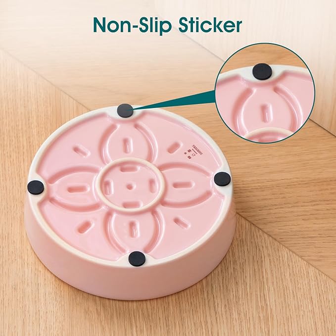 Comedero Lento para Perro Cerámico con Laberinto Floral Anti miniatura 6