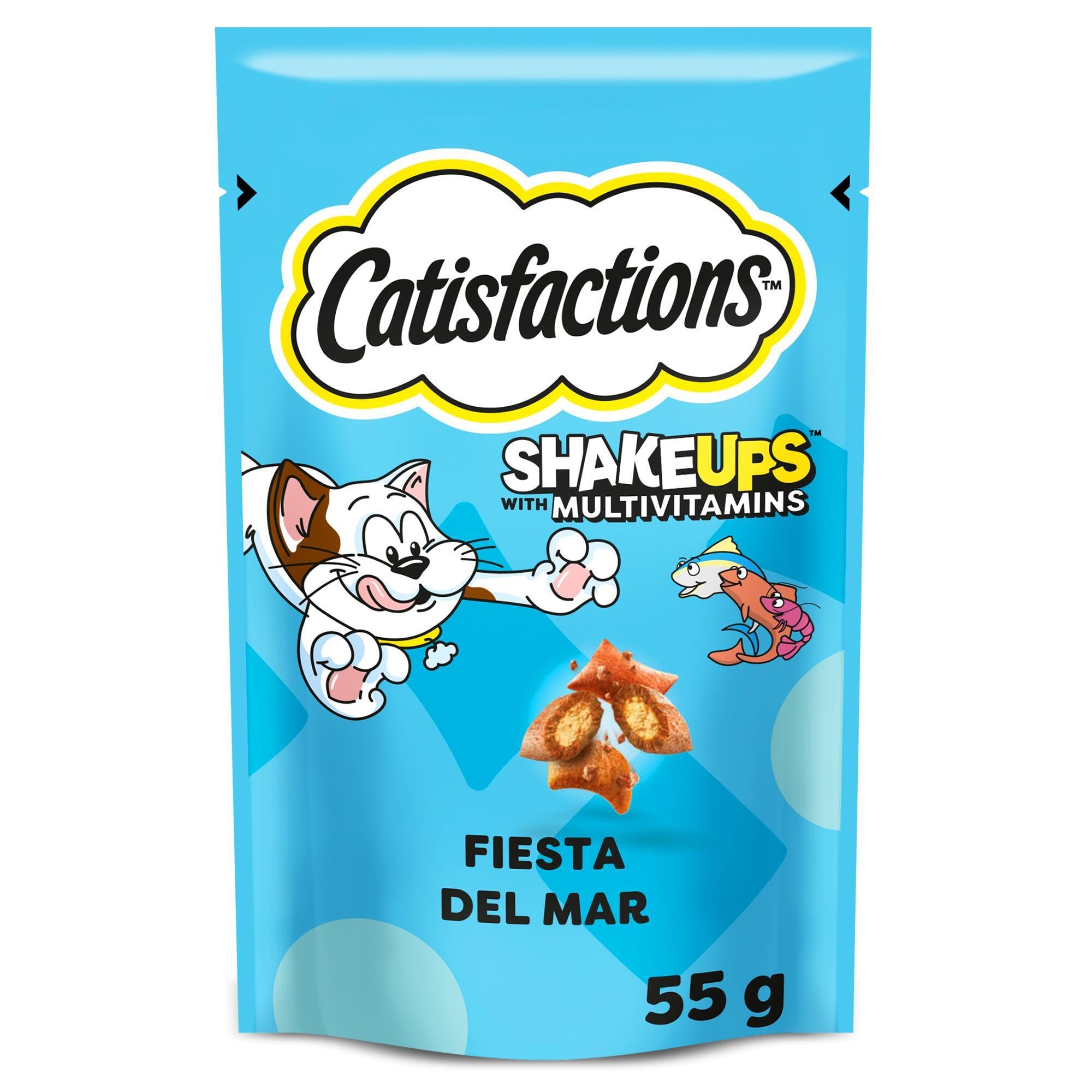 Catisfactions Premios para Gatos Sabor Fiesta del Mar 6x55g