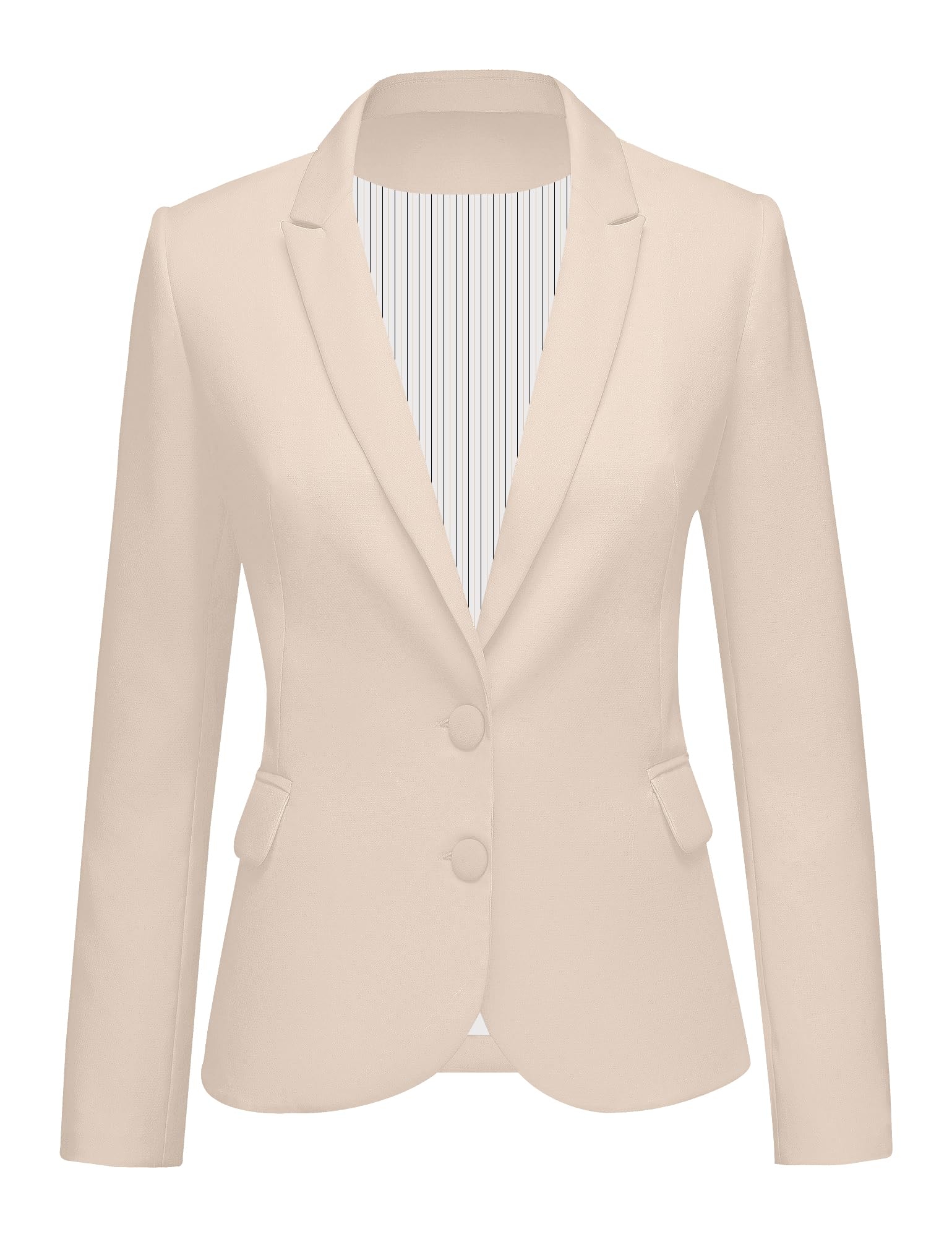 luvamia Womens Long Sleeve Formal Notch Lapel Button Down Blazer Pockets Jacket