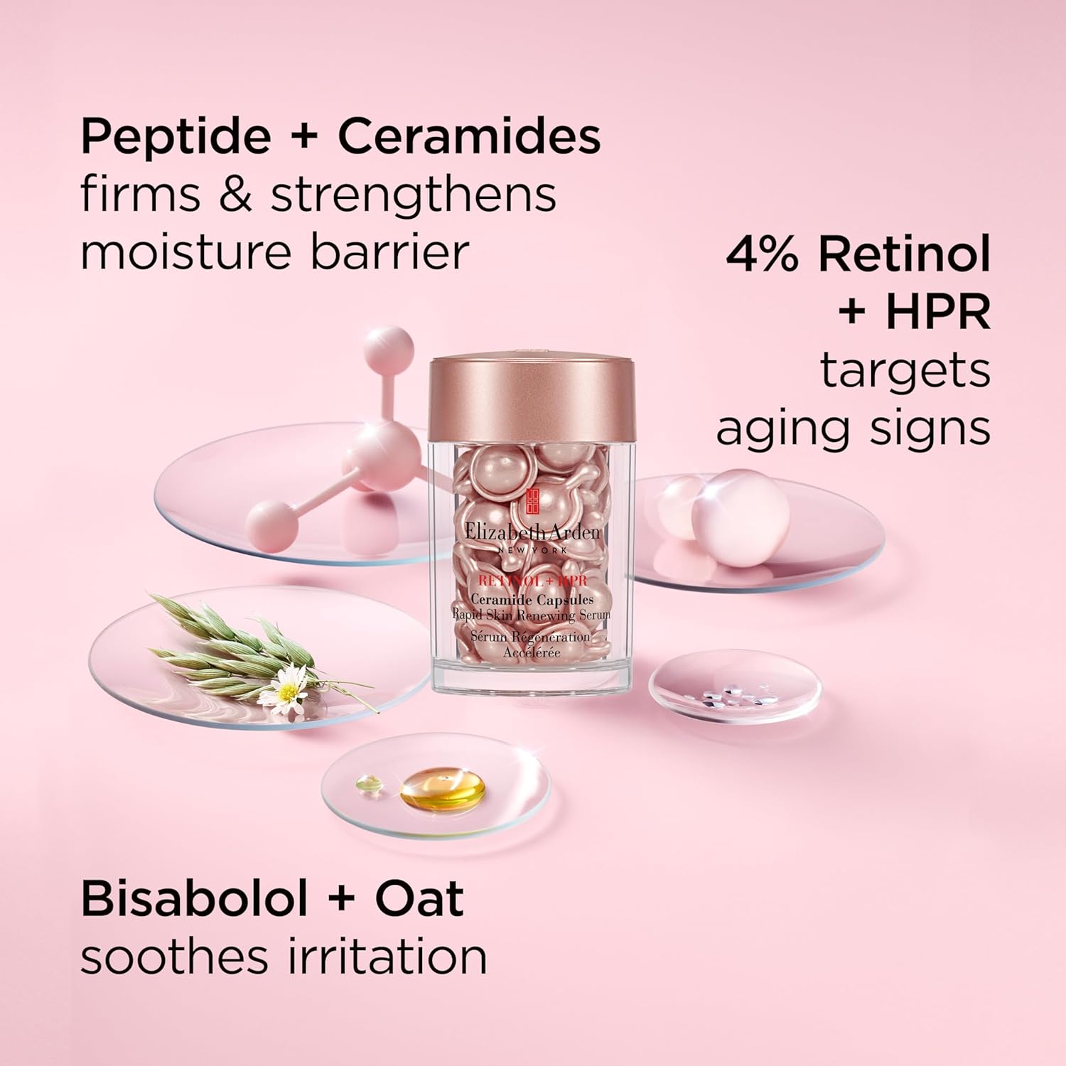 Elizabeth Arden Retinol + HPR Ceramide Rapid Skin Renewing Anti-Aging Face Serum Capsules, Fine Lines & Wrinkles Treatment with Peptides, Vitamin E, & Niacinamide - Image 9