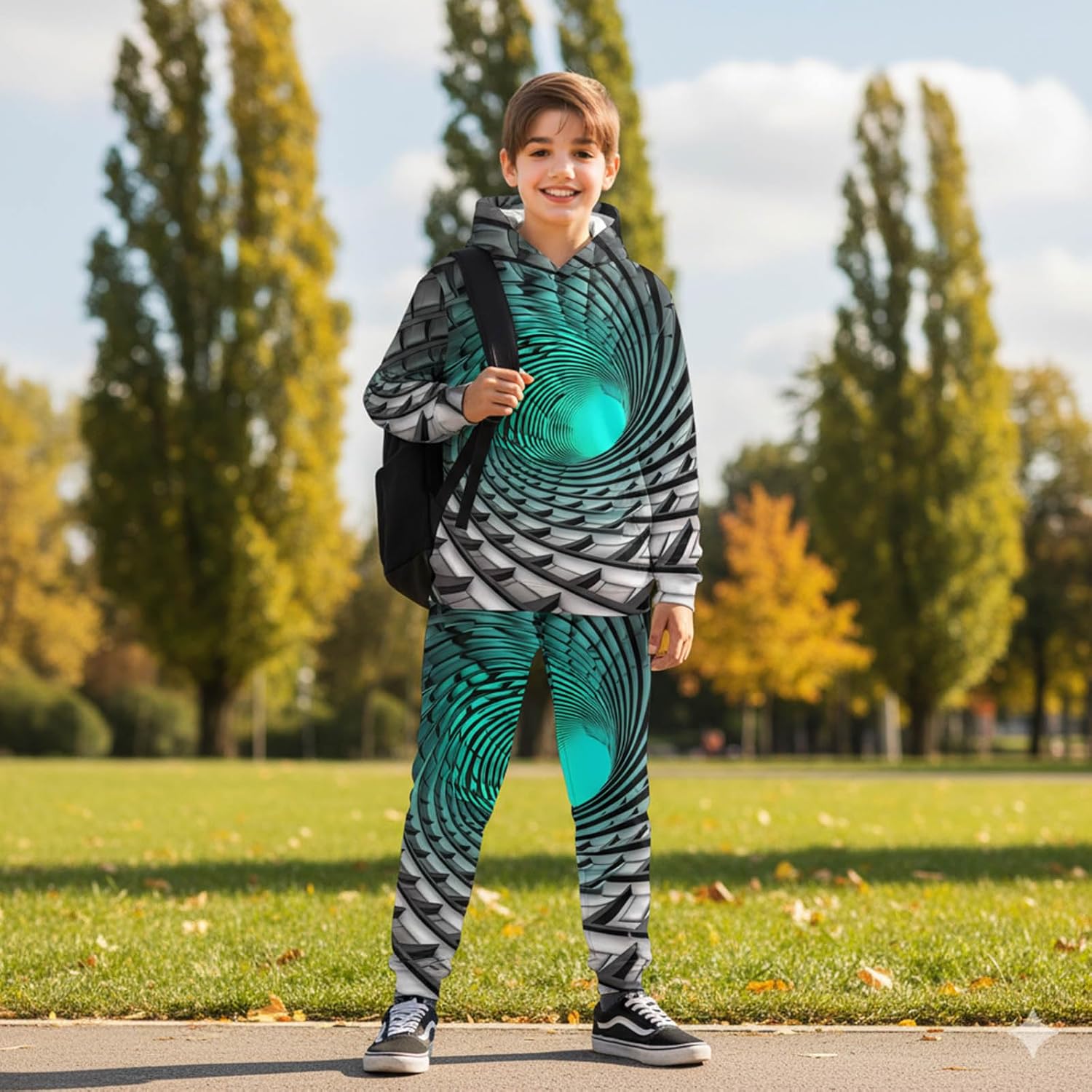 Belovecol Boys Hoodie Pant Set 3D Print Hooded Sweatshirt Sweatpant Suit 2 Piece Clothing Set for 5-14 Years - Image 4