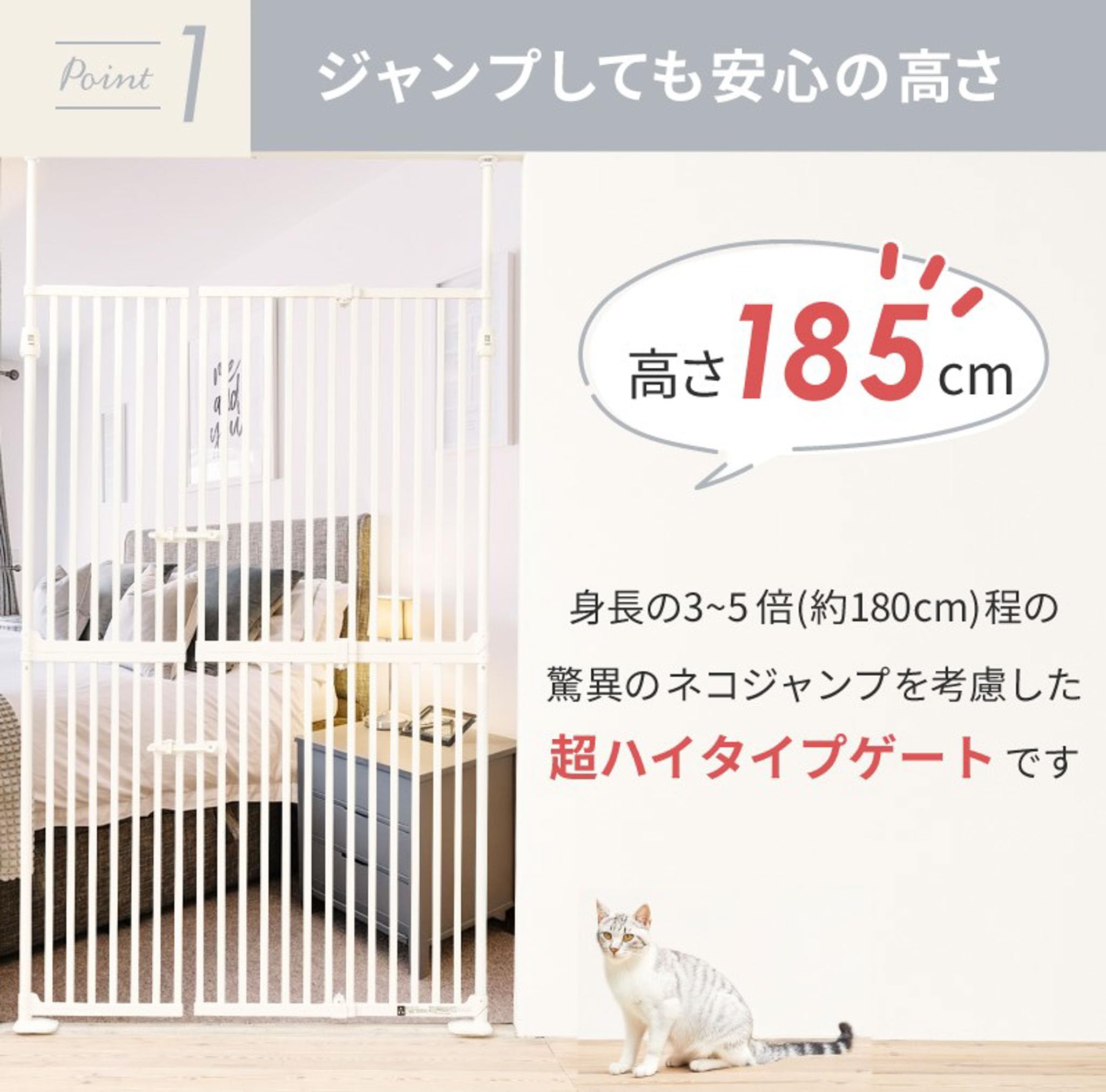 Amazon.co.jp: Wanyanya（わにゃにゃ）猫 脱走防止 ゲート にゃんドア