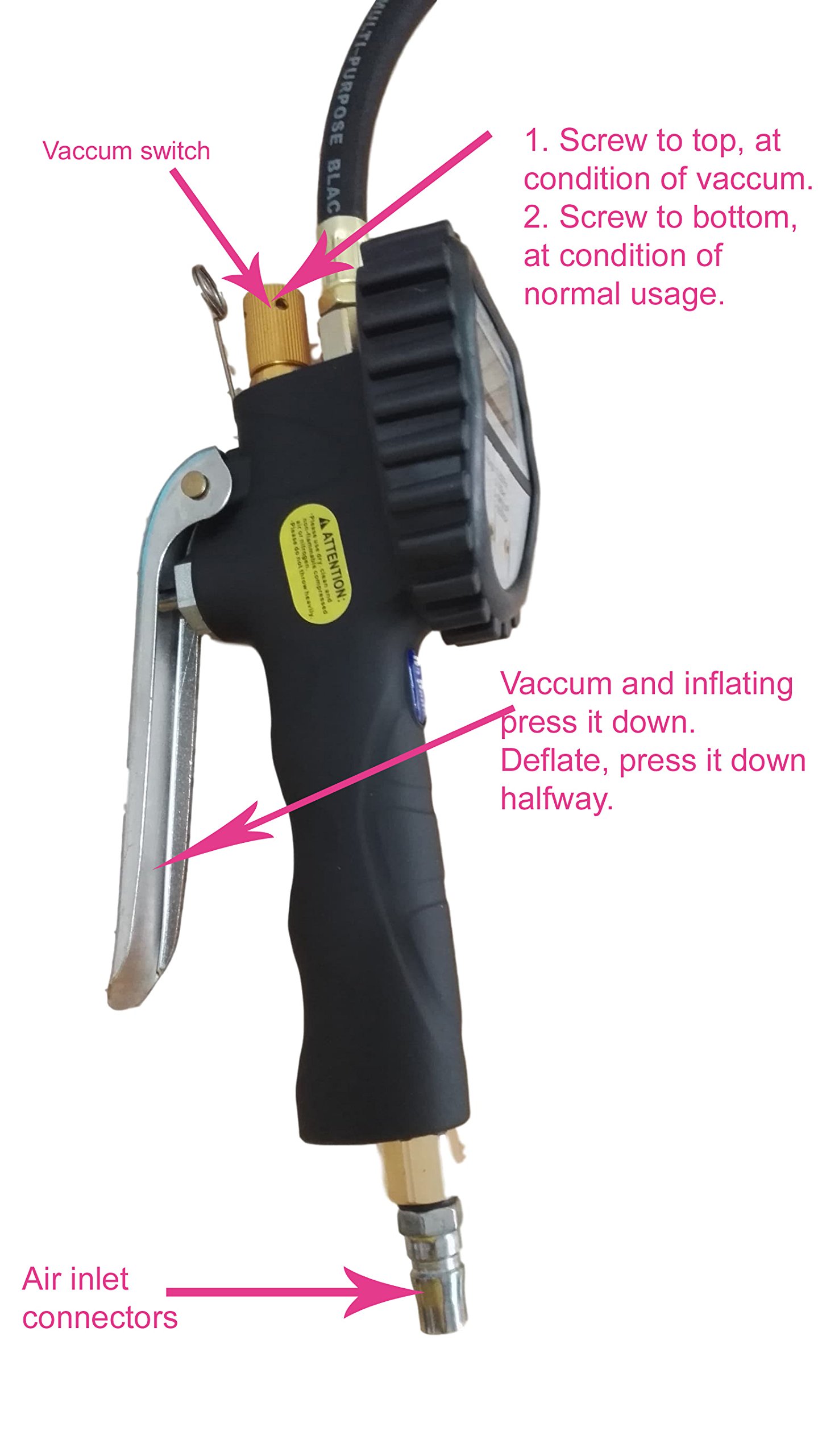 Lichi Jauges de pression de pneu de qualité professionnelle - Haute précision - 0,01 à 255 PSI - 4 unités de mesure