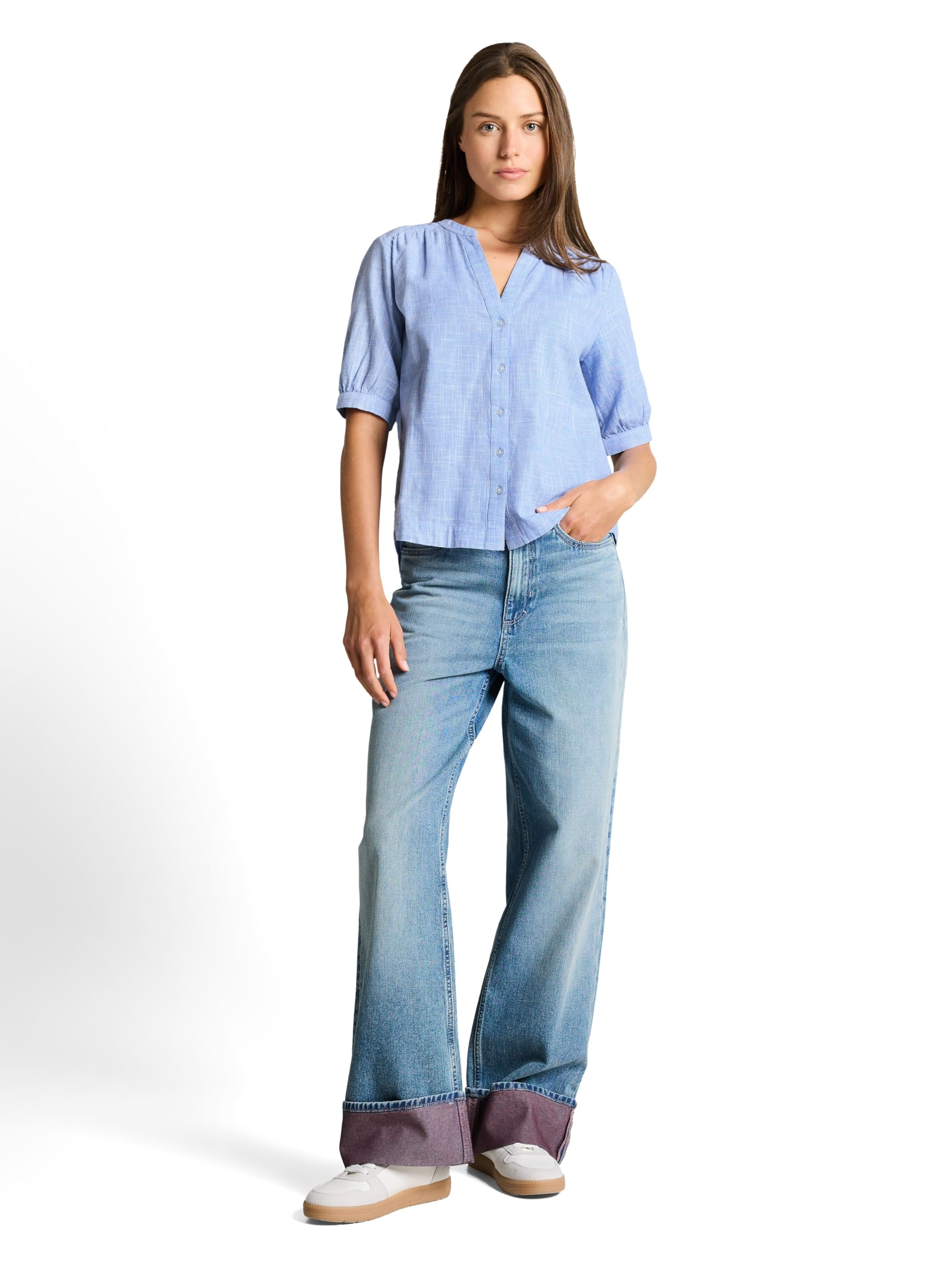 Tom Tailor Damen Bluse aus Baumwolle